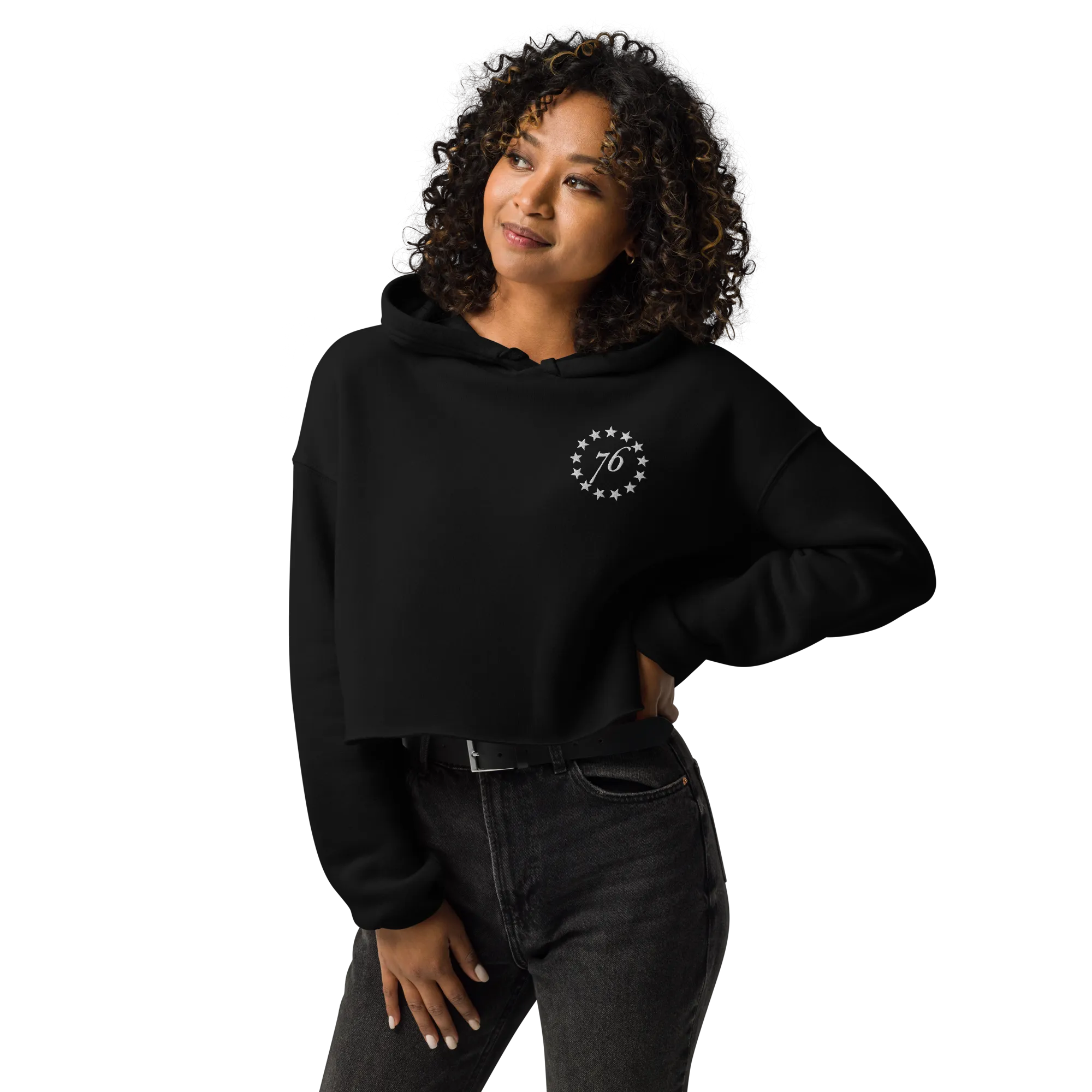 13 Stars Women's Crop Hoodie