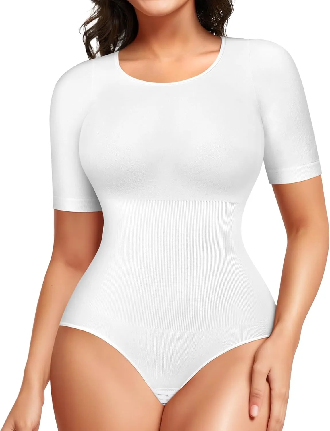 BRABIC Womens Bodysuit Shapewear for Tummy Control Seamless Sleeveless Tank Tops Body Shaper