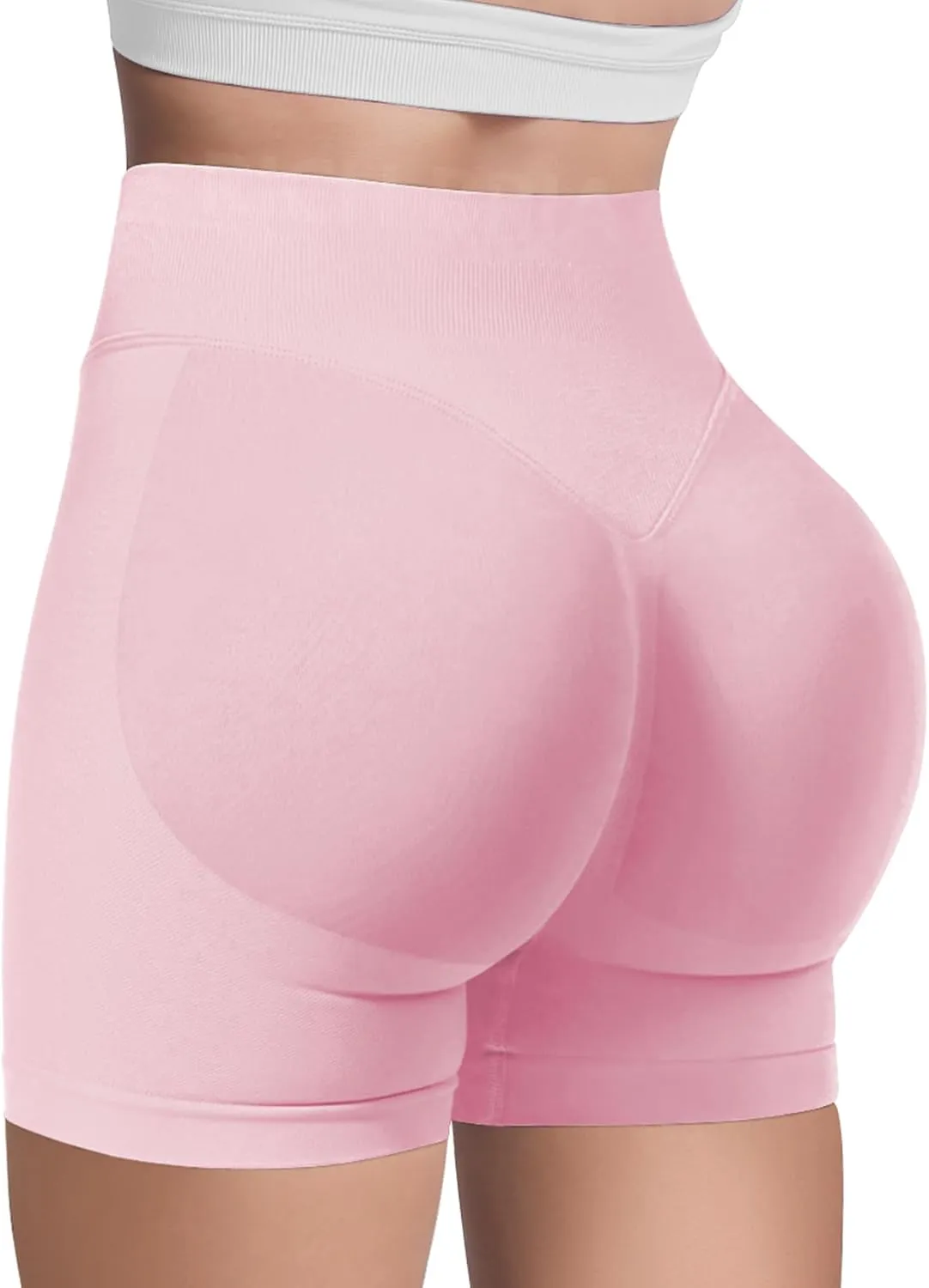 Butt Lifting Impact Shorts for Women Hidden Scrunch Booty Lift Gym Yoga Shorts Seamless Tummy Control 4.5"