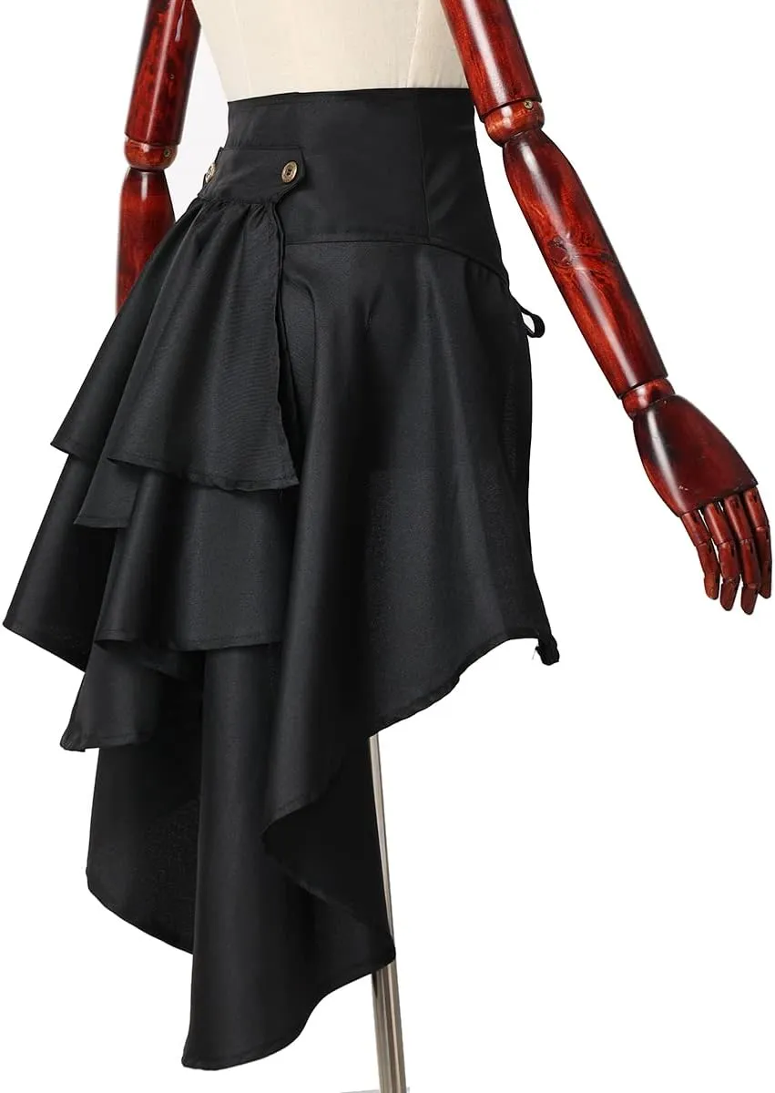 COSDREAMER Steampunk Women's Skirts Waist Belt for Women Ruffles Pirate Corset Costumes