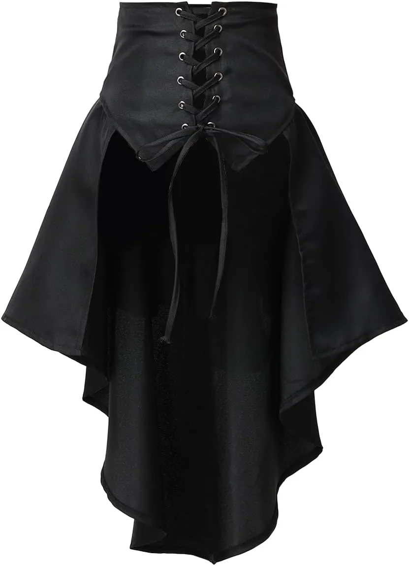 COSDREAMER Steampunk Women's Skirts Waist Belt for Women Ruffles Pirate Corset Costumes