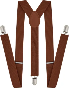 Dibi Mens Suspender with 3 Strong Clips Adjustable Braces