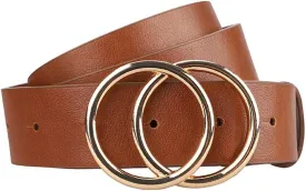 Earnda Women's Leather Belt Fashion Soft Faux Leather Waist Belts For Jeans Dress