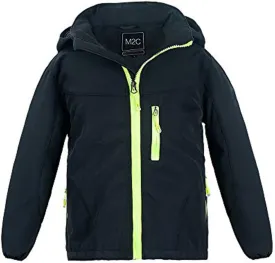 M2C Boys Girls Hooded Windbreaker Fleece Lined Softshell Jacket