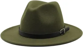 Men Fedoras Women's Jazz Hat Summer Spring Black Woolen Blend Cap Outdoor Casual Hat