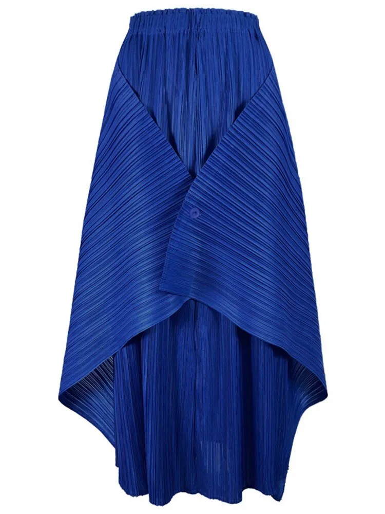 Pre Order:  Royal Blue Asymmetrical Pleated Set