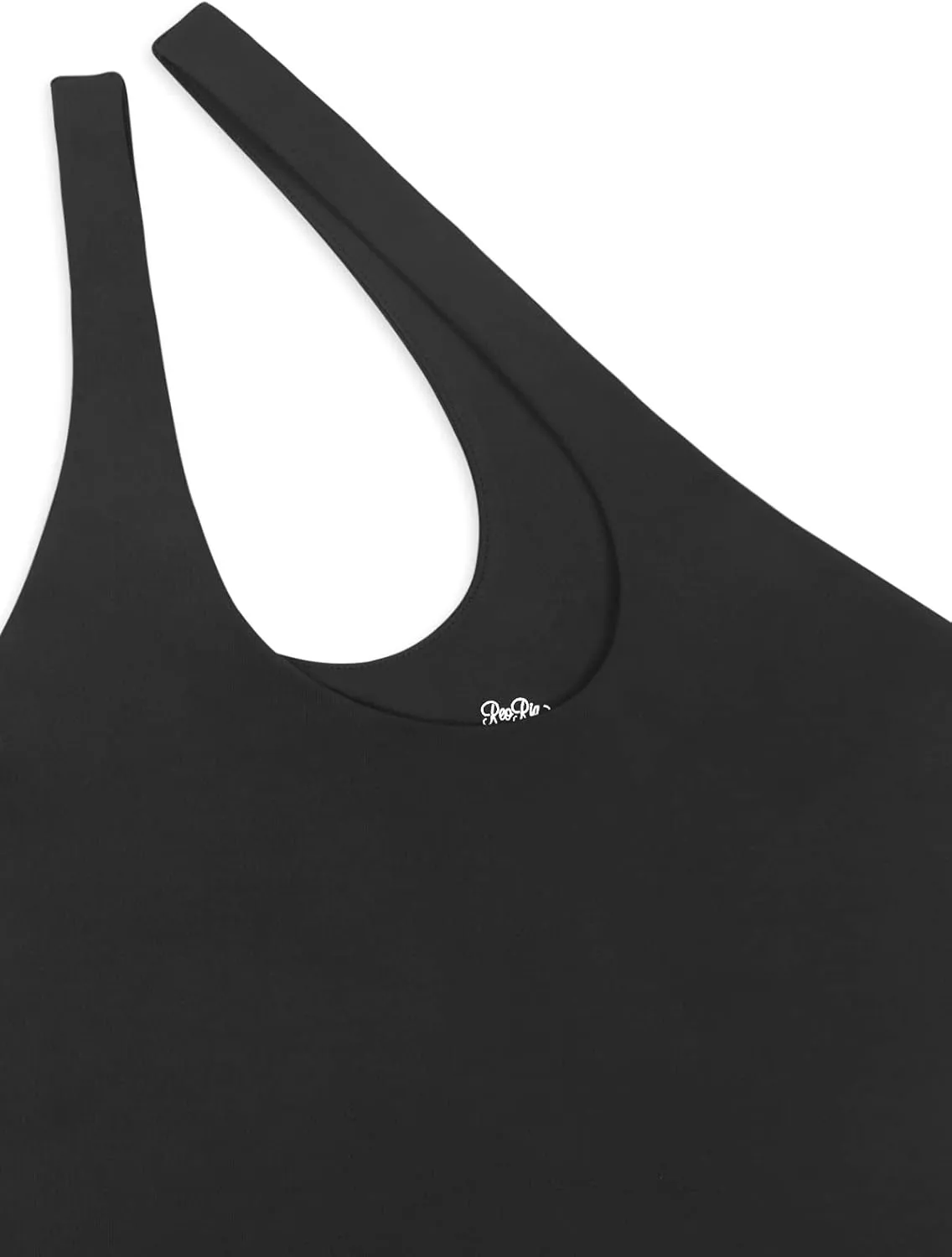 REORIA Butsmooth Women's Trendy Sexy Plunge One Shoulder Sleeveless V Backless Going Out Tank Bodysuits Tops