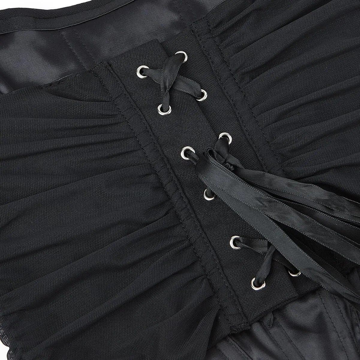 SHYMMUO Women Black Corset Tops Satin Summer Going Out Strapless Bustier Crop Top for Party,Gothic,Halloween Costumes