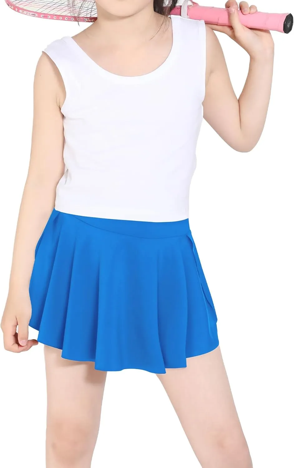 Skort Girls, Athletic Skirts for Tennis Golf, Butterfly Flowy Shorts for Kids, Shorts with Pocket