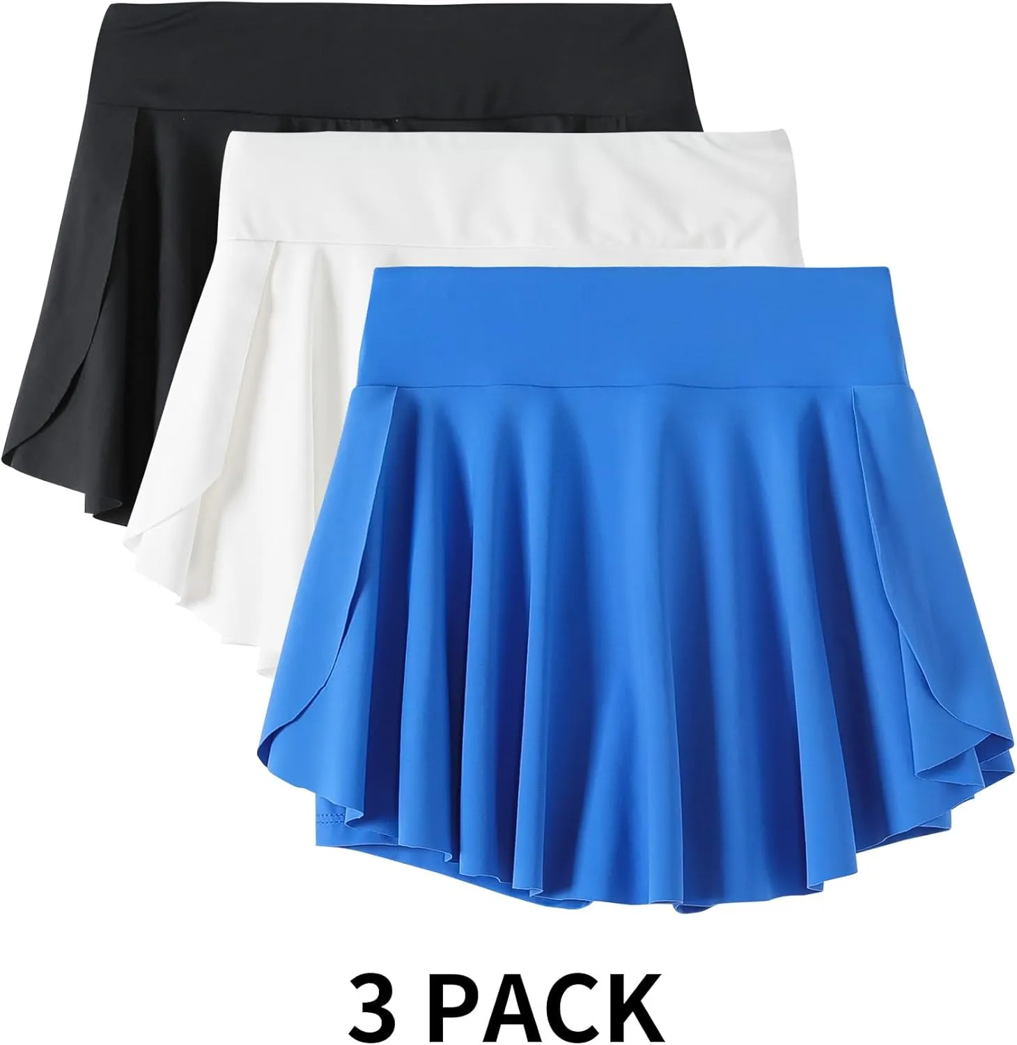 Skort Girls, Athletic Skirts for Tennis Golf, Butterfly Flowy Shorts for Kids, Shorts with Pocket