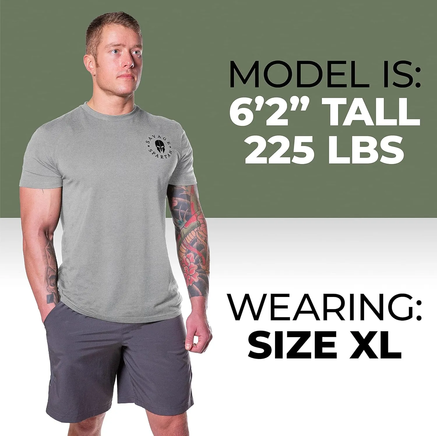 T-Shirt for Men - American Warrior Helmet Athletic Tee
