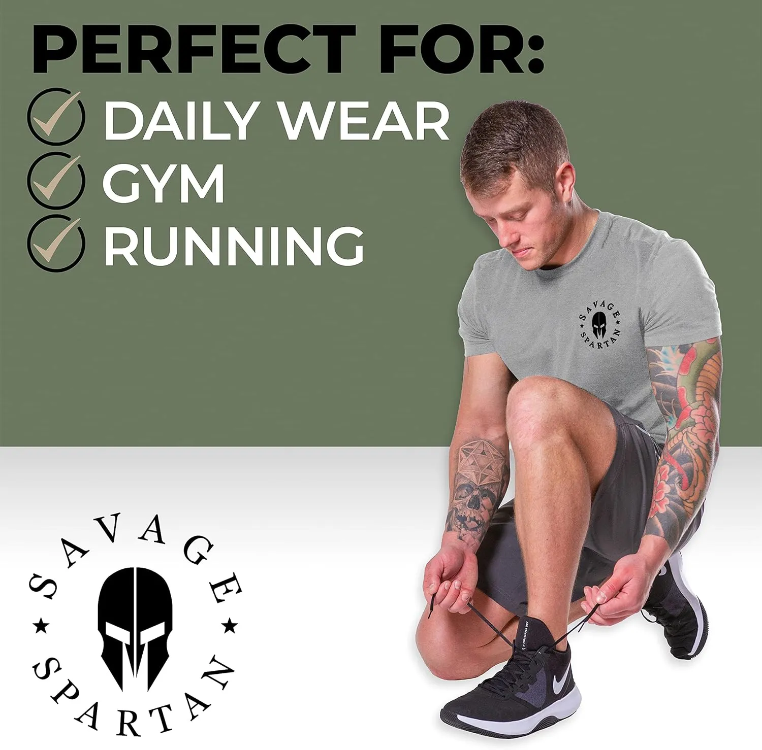 T-Shirt for Men - American Warrior Helmet Athletic Tee